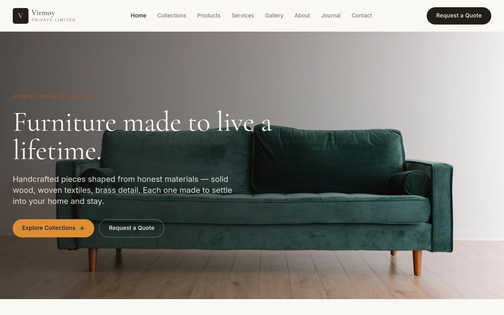 Virmoy Furniture, built with Pentoggle